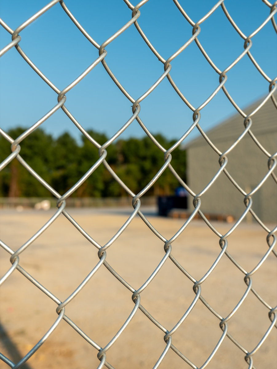 Commercial chain link fence 84 Lumber Yard Delaware