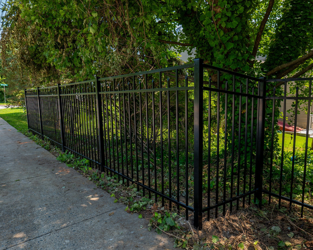 Black ornamental iron fence Delaware