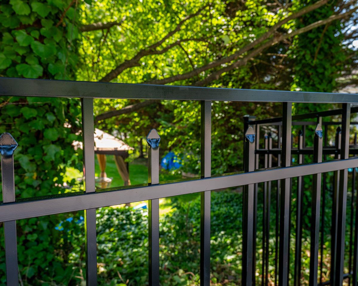 Black ornamental iron fence Delaware