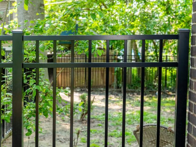 Black Aluminum Fence Detail