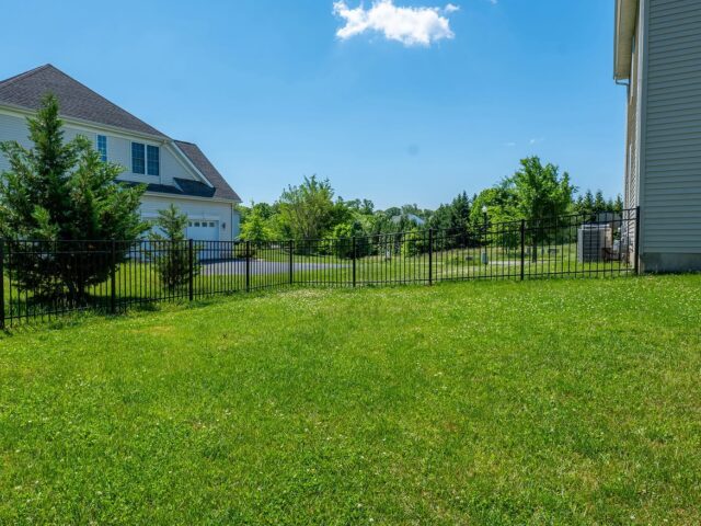 Black Aluminum Fence Open Backyard – 2