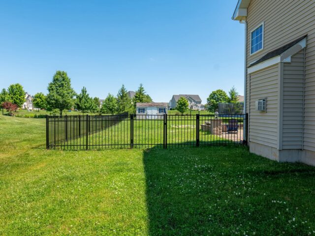 Black Aluminum Fence Open Backyard – 3