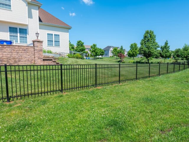 Black Aluminum Fence Open Backyard – 6