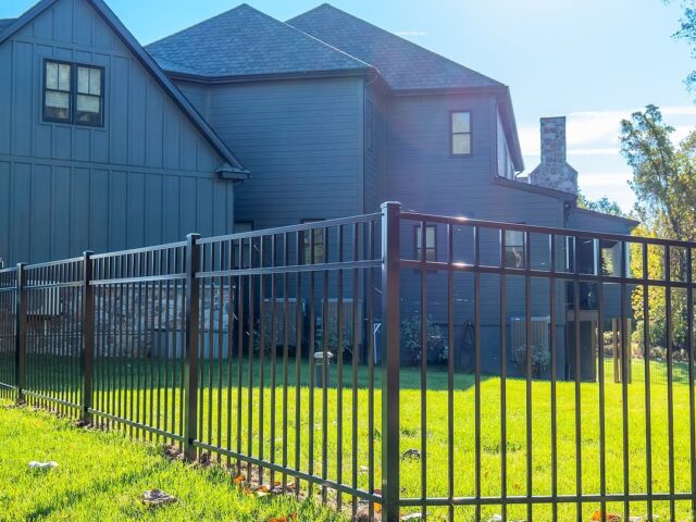 Black Aluminum Fence Rear Yard