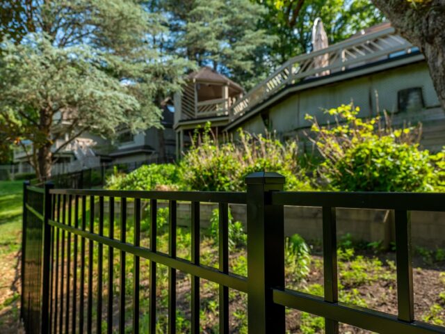 Black Aluminum Hillside Fence – 3