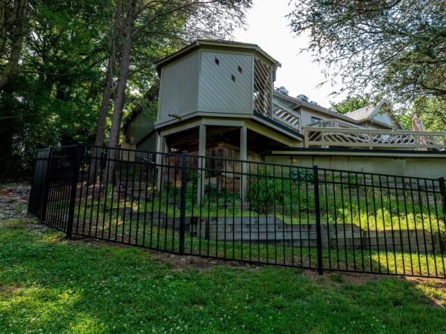 Black Aluminum Hillside Fence – 4