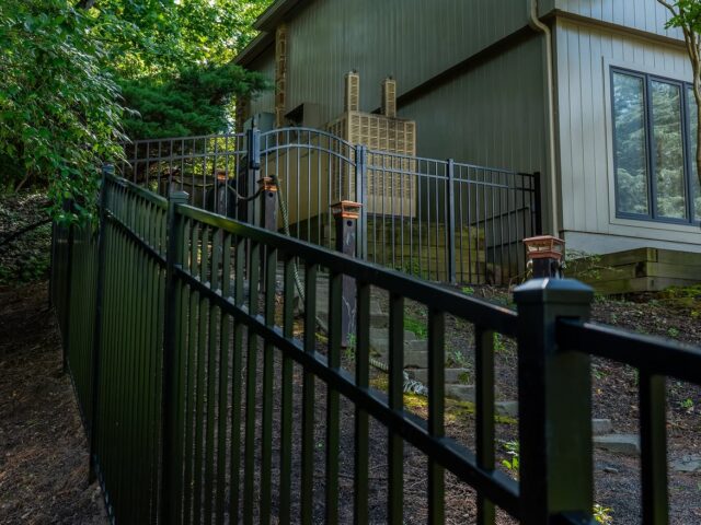 Black Aluminum Hillside Fence – 5