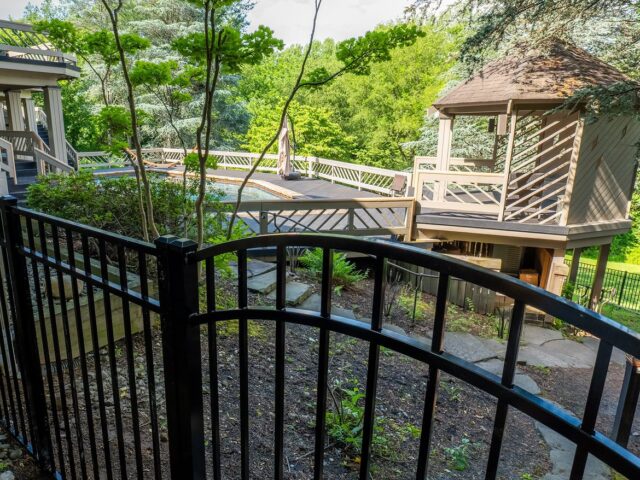 Black Aluminum Hillside Fence – 6