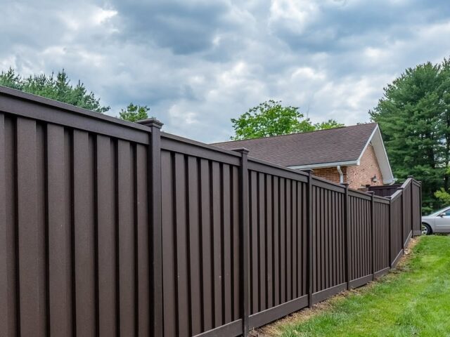 Brown Composite Privacy Fence