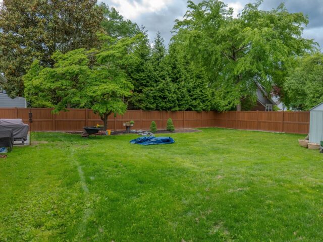 Brown Vinyl Privacy Fence & Paver Patio North Wilmington – 7