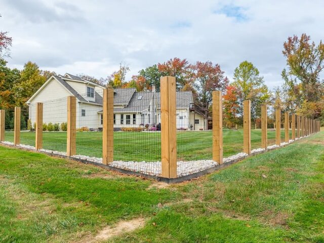 Cedar Post & Wire Fence