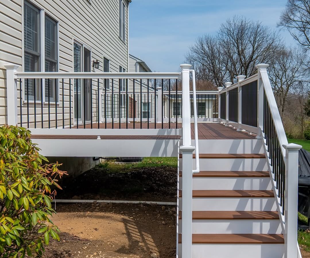 Full view of composite deck and stairs in Delaware