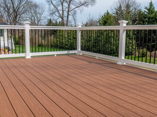 Composite Deck with White Rails – 2