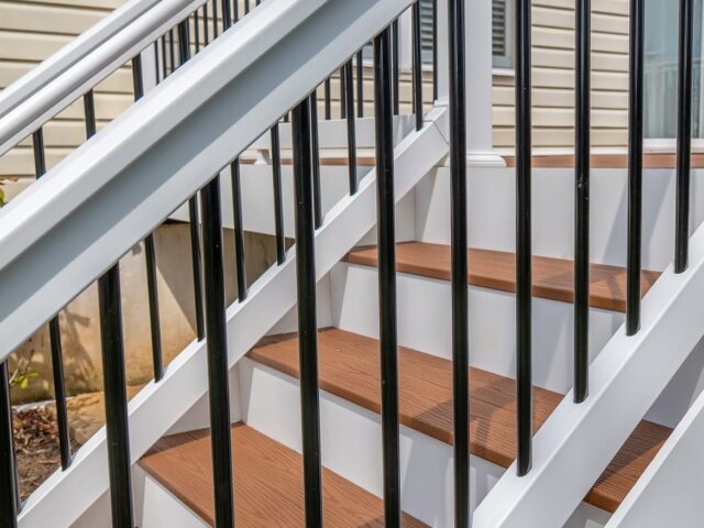Composite Deck with White Rails – 8