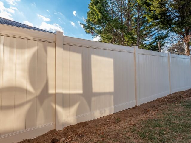 Cream Vinyl Privacy Fence Panel