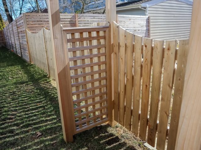 Custom Wood Fence with Archway – 2