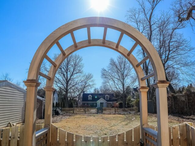 Custom Wood Fence with Archway – 8