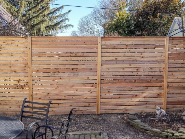 Horizontal Cedar Privacy Fence Wilmington – 2