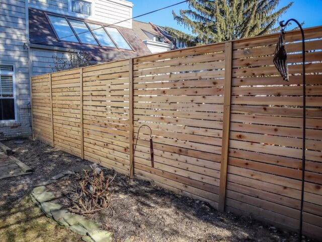 Horizontal Cedar Privacy Fence Wilmington – 7