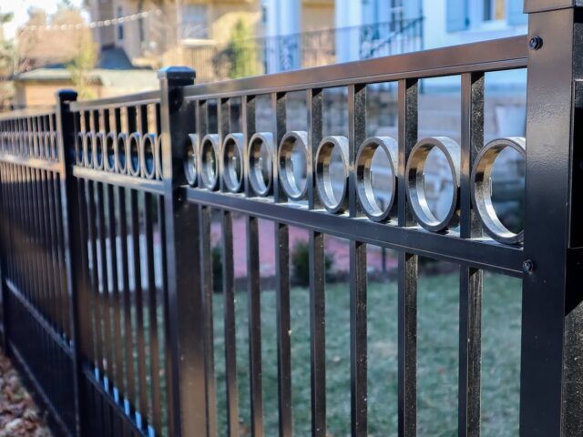 Ornamental Black Aluminum Fence & Gate – 4