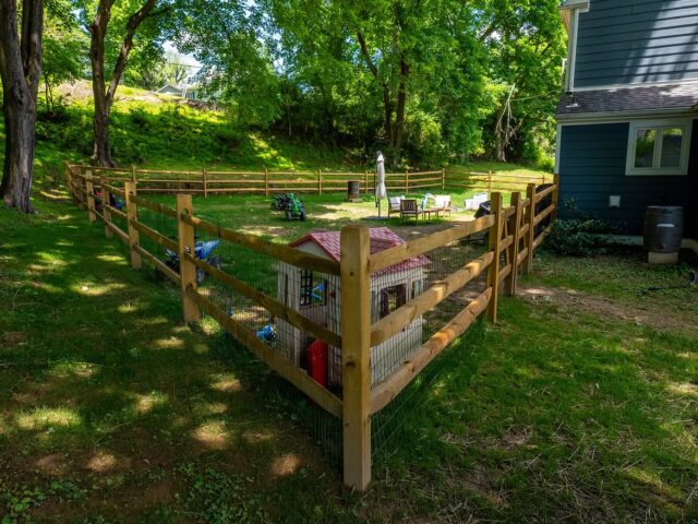 Post & Rail Fence with Wire Mesh – 2