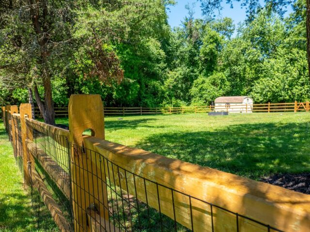 Split Rail Fence with Wire