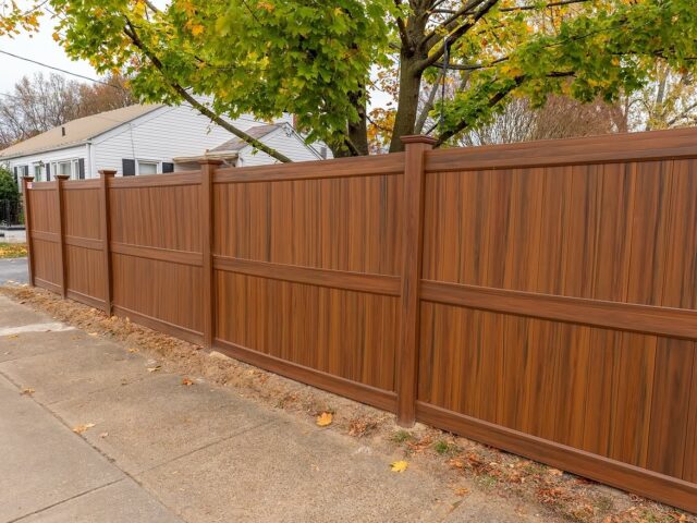 Wood Grain Vinyl Fence Christiana – 4