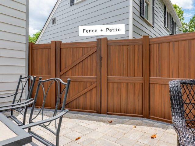 Wood Grain Vinyl Fence & Patio Feature