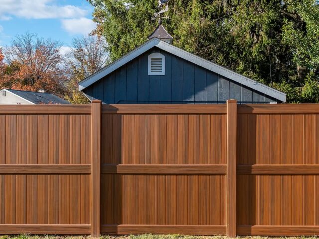 Wood Grain Vinyl Privacy Panels