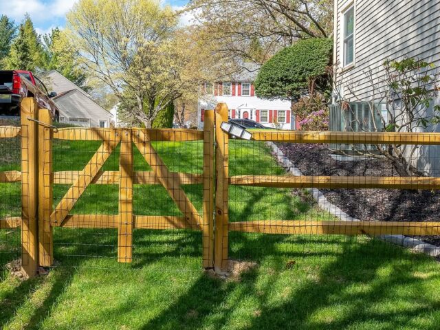 Wood Post & Rail with Custom Gates – 4