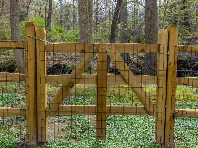 Wood Post & Rail with Custom Gates – 5